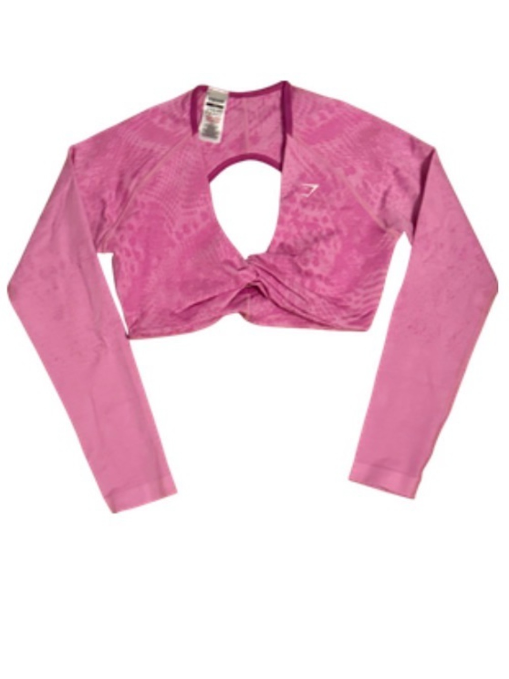 Gymshark x Whitney Simmons Pink Twist-Front Long Sleeve Crop Top